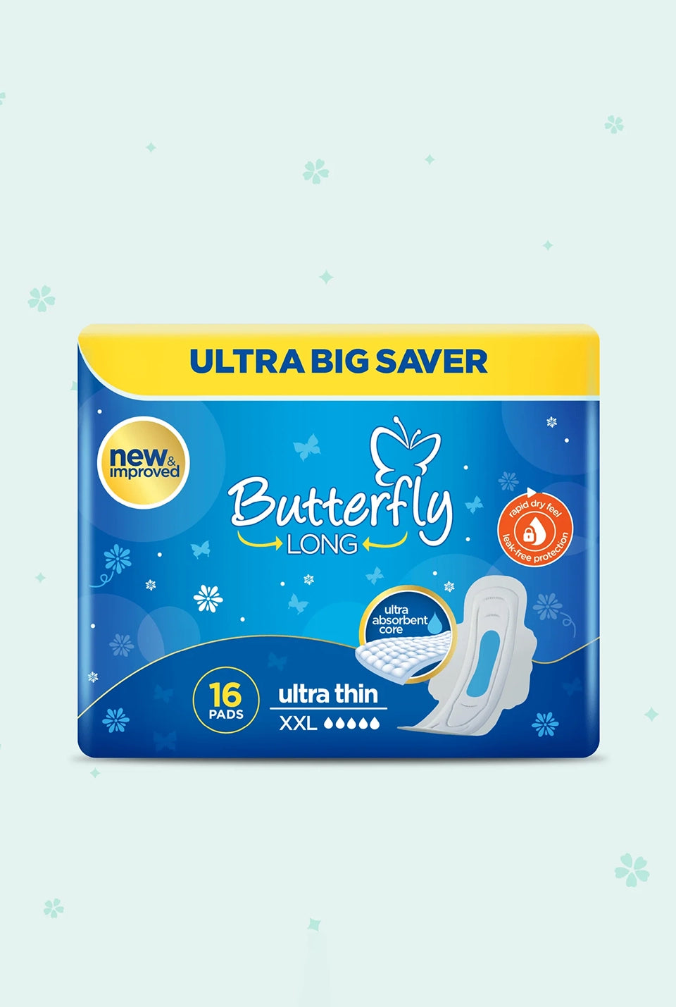Butterfly Long Ultra Big Saver Sanitary Pads XXL – 16 Pcs