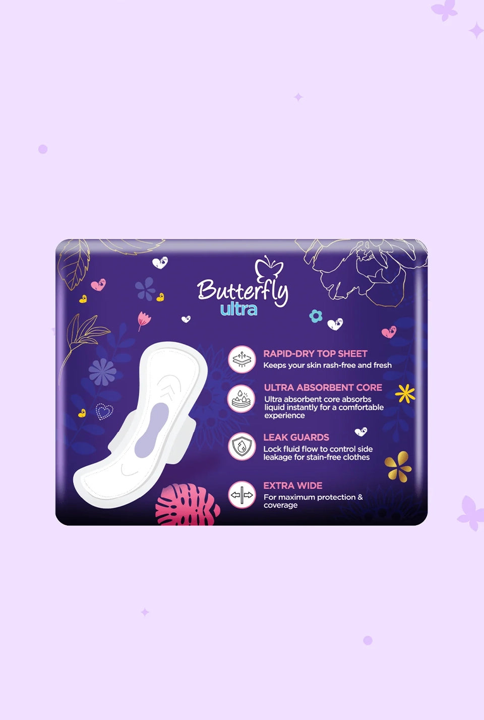 Butterfly Ultra Thin Long Sanitary Pads – 8 Pcs