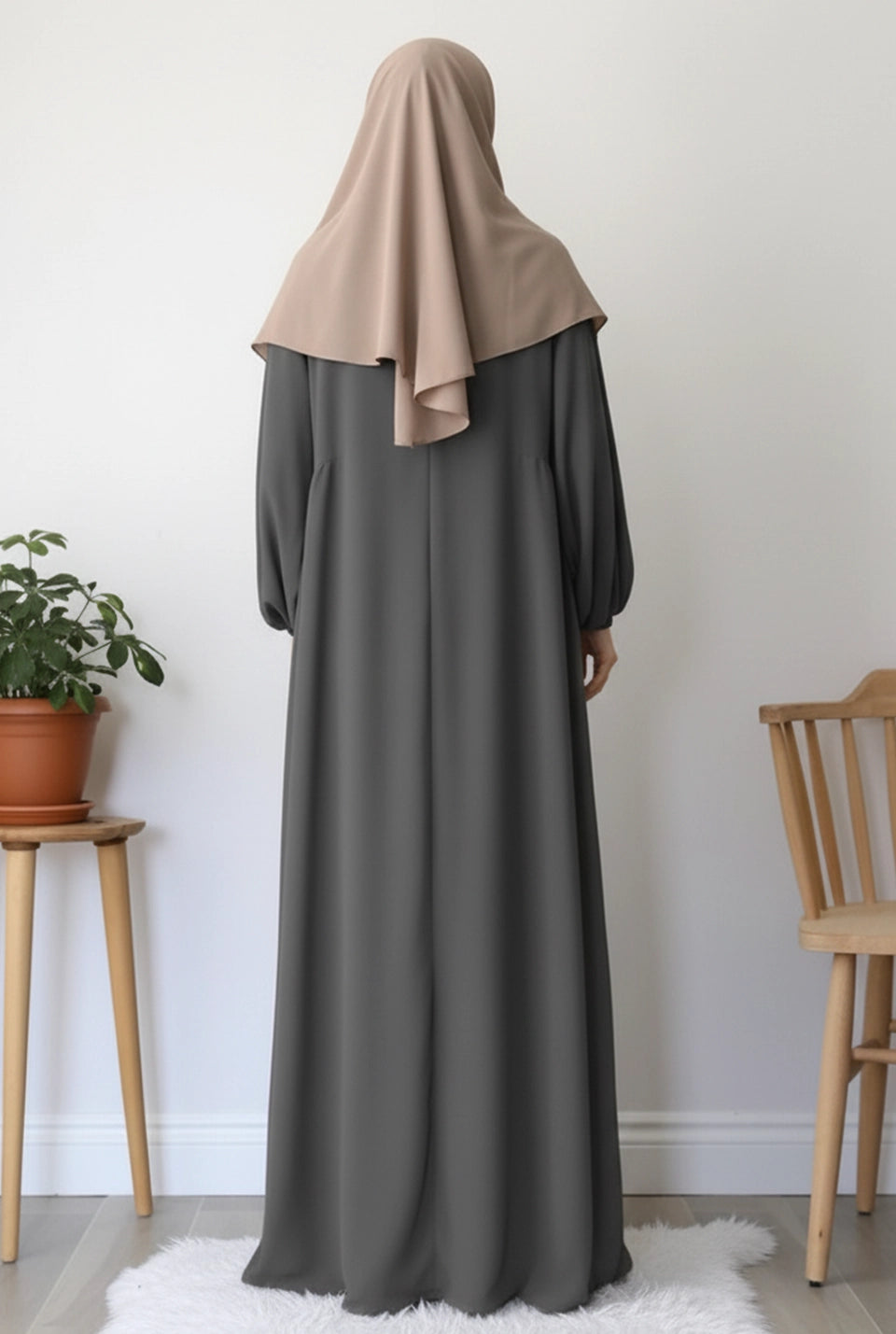 Lesoie Full Gown Black Abaya